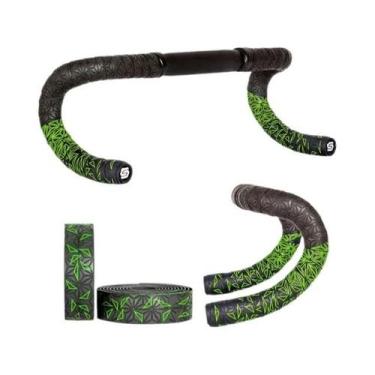 Imagem de Fita De Guidão De Bicicleta Em Couro PU De Duas Cores Com Espuma EVA, 