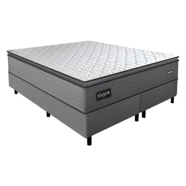 Imagem de Cama Box Conjugado Queen Com Colchão 158x68x198 Texas Gazin Cr35325 Grafite