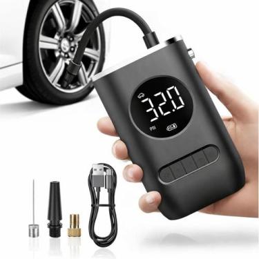 Imagem de Mini Compressor Digital Portátil com Calibrador, 4000mAh USB C, Deslig