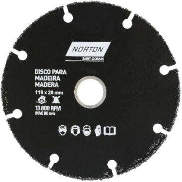Imagem de Disco Para Corte De Madeira 110x20mm - 69957315170 - Norton