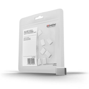 Imagem de Bloqueador De Porta Usb-c Com 10 Blokers Branco (lindy)