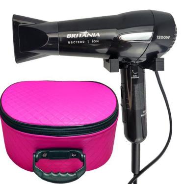 Imagem de Secador De Cabelo Britania Ion 1200w Dobravel Viagem Suporte Parede Ba