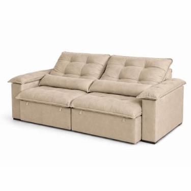 Imagem de Sofá 3 lugares Retrátil Reclinável Molas Ensacadas Espuma D28 super so