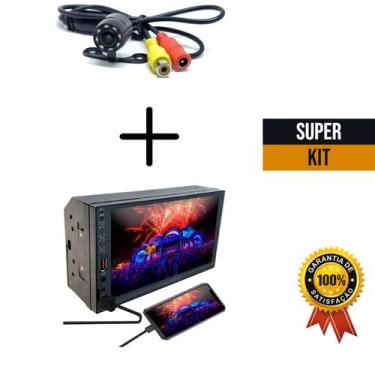 Imagem de Multimídia MP5 MP8 2Din 7 Polegadas Espelham Android Comando Voz + Câm