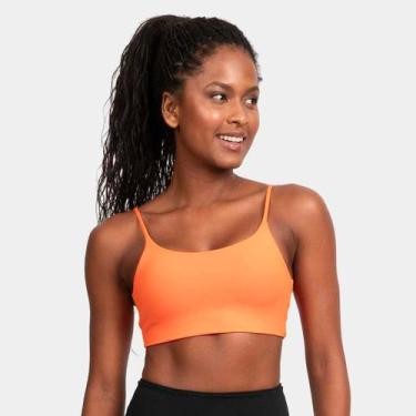 Imagem de Top Adidas Essentials Suporte Leve Feminino, Laranja, GG