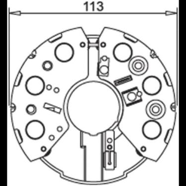 Imagem de Ponte retificadora 65Ah 12V Vw Parati 1982 a 2012 Gauss