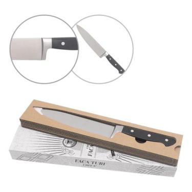 Imagem de Faca Inox 8 Chef Turi Full Tang 3mm Dorso + Cabo Bps Preto - Axt Wood