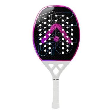 Imagem de Raquete Beach Tennis Skagen 3K Branca e Rosa Alma Genius