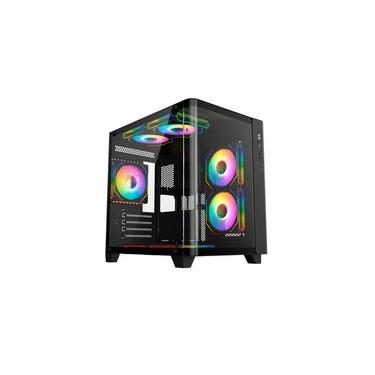 Imagem de Gabinete Gamer Liketec Madness Small, Mini Tower, Micro-ATX, Lateral e Frontal em Vidro...