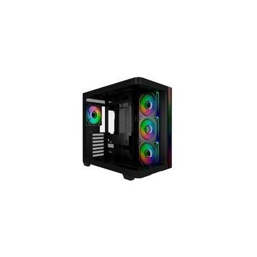 Imagem de Gabinete Gamer Liketec Madness Pro, Mid Tower, ATX, Lateral e Frontal em Vidro Curvo, L...