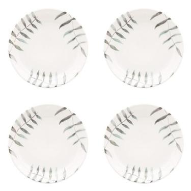 Imagem de Conjunto Com 4 Pratos Fundos 20,5Cm Flat Samambaia Oxford