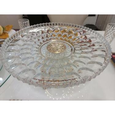 Imagem de Fruteira de Vidro com Base Prata - Via Decor