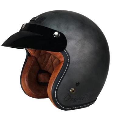 Imagem de Capacete Aberto Moto Origine Primo Custom Scacco Prata Fosco, Preto Fo