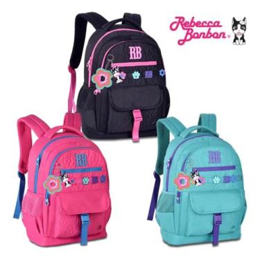 Imagem de Mochila De Costas Escolar Flower Power Rebecca Bonbon Clio ref 26235, 