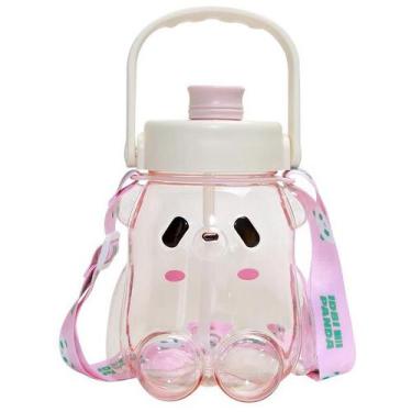 Imagem de Garrafa Infantil Divertida URSO 1L DM TOYS DMH6563, Rosa