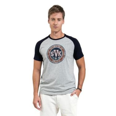 Imagem de Camiseta Masc. College Raglan SVK, Cinza, GG