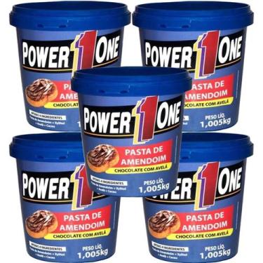 Imagem de Kit 5X Pasta de Amendoim Chocolate com Avelã - 1005g - Power One