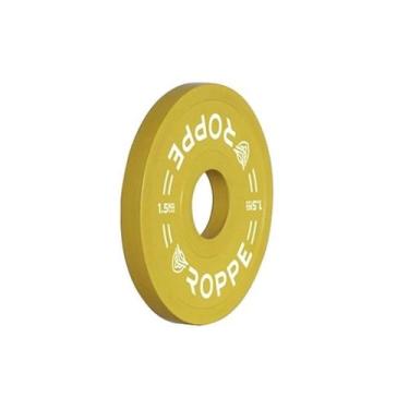 Imagem de Anilha Olímpica Fracionada Competição 1,5kg Roppe, Amarelo