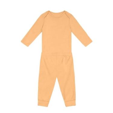 Imagem de Conjunto bebê unissex em ribana Brandili Baby, G, Amarelo