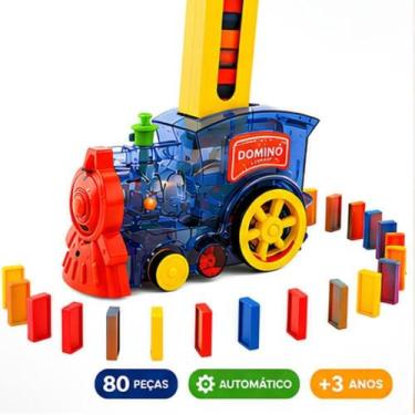 Imagem de Trem de Brinquedo Dominá com Luz Fumaça e Música 80 Peças Toys & Toys