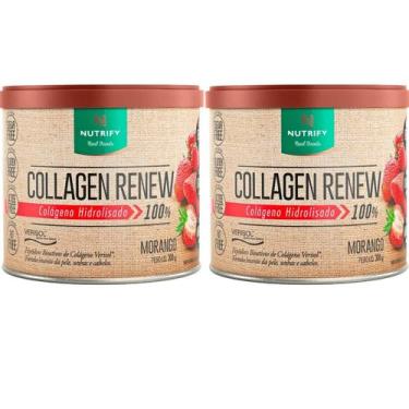 Imagem de Kit 2 Collagen Renew (Hidrolisado Verisol) Morango 300G - Nutrify