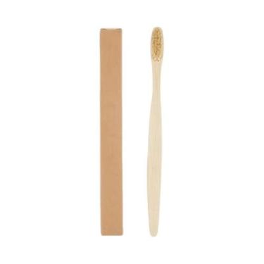 Imagem de Escova De Dentes De Bambu Biodegradável Ecológica Com Cerdas Naturais 