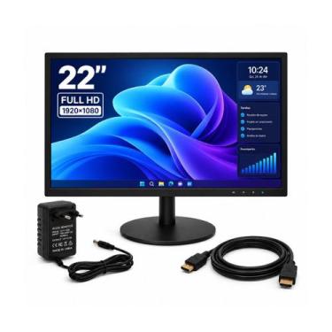 Imagem de Monitor LED 22 Full HD 1920x1080 HDMI Bivolt para Games - Monitor game