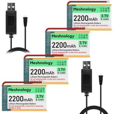 Imagem de Bateria Meshnology 903659 3,7V 2200mAh com Carregador USB
