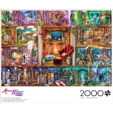 Imagem de Buffalo Games - Aimee Stewart - The Grand Fiction Library - Quebra-cabeça adulto de 2000 peças - Quebra-cabeça desafiador perfeito para noites de jogos - O tamanho final é 38,5 x 26,5 cm