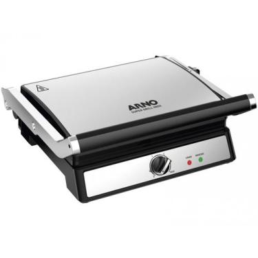 Imagem de Super Grill e Sanduicheira Arno GGRA Inox com Abertura de 180º 1830W 2