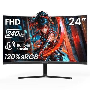 Imagem de Monitor Gamer Curvo CRUA 24" 240Hz FHD 120% sRGB