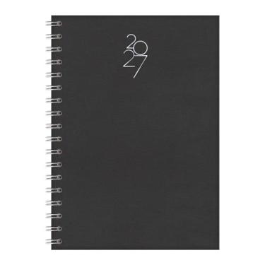 Imagem de Agenda 2027 Redoma Espiral Diária Mônaco R561 Preta 170x240mm