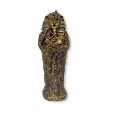 Imagem de Escultura Sarcófago Egípcio Tutankamon 17 cm em Resina - Lua Mistica