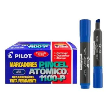 Imagem de Pincel Atomico Marcador Permanente 1100p Azul Cx 12 Un Pilot - Congrat