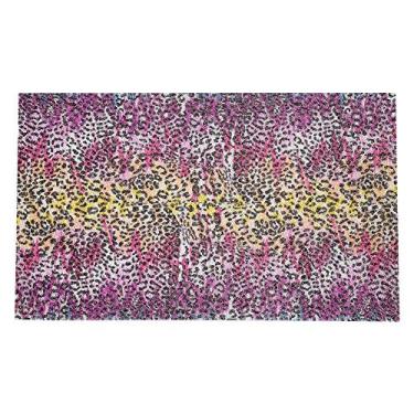 Imagem de Tapete de mesa de manicure durável, almofada de almofada, loja de manicure salão de beleza para casa (estampa de leopardo gradiente 03)