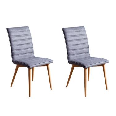 Imagem de Conjunto com 2 Cadeiras Chambly Cinza Escuro