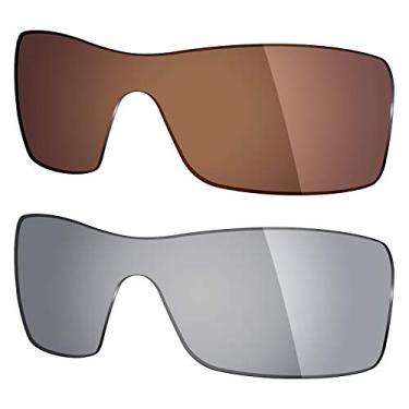 Imagem de Mryok 2 pares de lentes polarizadas de substituição para óculos de sol Oakley Batwolf - opções