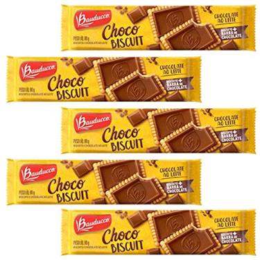 Imagem de Kit 5 Biscoito Choco Biscuit Chocolate ao Leite Bauducco 80g