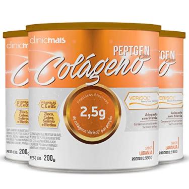 Imagem de Kit 3 Colágeno Verisol ClinicMais 200g Laranja