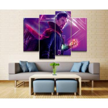 Imagem de Quadro Decorativo Doutor Estranho3 5 peças 130x65 cm em teci
