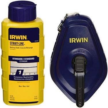 Imagem de Conjunto de carretel de linha reta com giz Irwin Fast Retrieve 30 cm, azul, 113 g