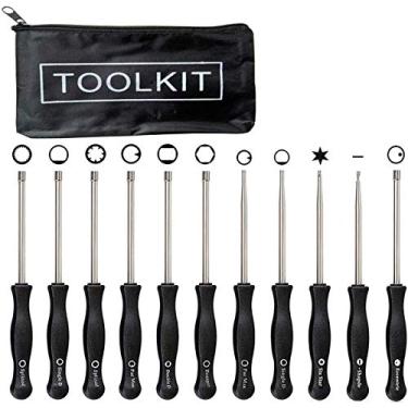 Imagem de Kit de chave de fenda para ajuste de carburador para motor pequeno de 2 ciclos Poulan Husqvarna ECHO aparador de motosserra, conjunto de ferramentas de ajuste de carburador, ferramenta de ajuste de carburador (11 pçs + saco)