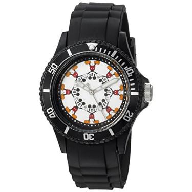 Imagem de DISNEY Relógio Masculino Mickey Mouse Analógico-Quartzo com Pulseira de Plástico Preto, 20 (Modelo: WDS000365)
