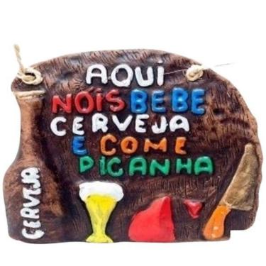 Imagem de Placa De Churrasco Decorativa - Aqui Nós Bebe E Come Picanha