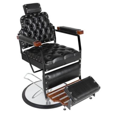 Poltrona Cadeira Reclinável De Barbeiro E Salão - BM Móveis - Para