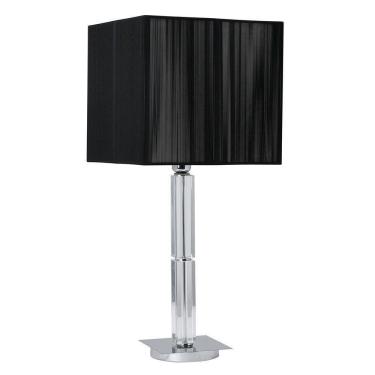 Imagem de Abajur Luminaria De Mesa Hefesto De Cristal Led Cúpula Preta