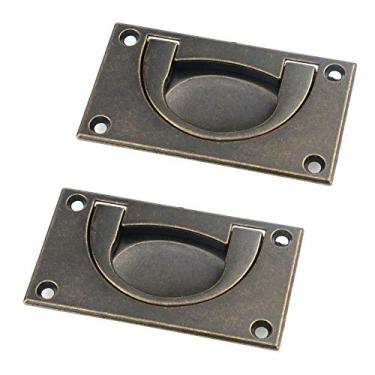 Imagem de Tulead Puxadores Desalinhados Puxadores de Porta Deslizante de Liga de Zinco Puxadores de Armário Embutidos Puxadores de Porta de Celeiro Puxadores de Porta Embutida Pacote com 2 com Parafusos