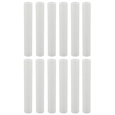 Imagem de Creative Hobbies Conjunto de 12 capas de vela de plástico branco de 15 cm de altura para lustre – base de candelabro