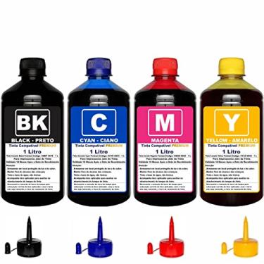 Imagem de 4 Litros de Tinta Para Impressoras L396 L395 L380 L210 L495 L375 Compatível Refil 664
