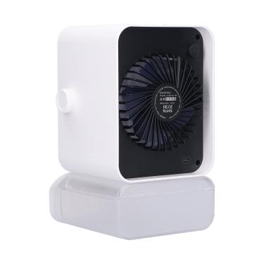 Imagem de DEWIN Refrigerador de ar condicionado portátil para quarto, ventilador de ar condicionado de mesa removível alimentado por USB pequeno ventilador de ar resfriador de ar para casa, 23 x 12 x 12 centímetros